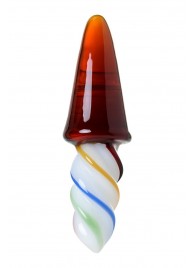 Коническая стеклянная анальная втулка Sexus Glass - 16 см. - Sexus