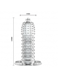 Закрытая прозрачная насадка Crystal sleeve - 12 см. - Erowoman-Eroman - в Дзержинске купить с доставкой
