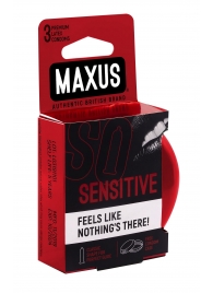 Ультратонкие презервативы в железном кейсе MAXUS Sensitive - 3 шт. - Maxus - купить с доставкой в Дзержинске