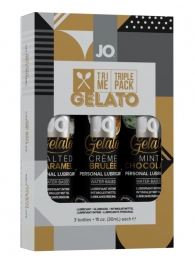 Подарочный набор вкусовых лубрикантов Tri-Me Triple Pack Gelato - System JO - купить с доставкой в Дзержинске