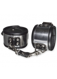 Эффектные серебристо-черные наручники с металлическим блеском - Sitabella - купить с доставкой в Дзержинске