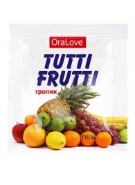 Пробник гель-смазки Tutti-frutti со вкусом тропических фруктов - 4 гр. - Биоритм - купить с доставкой в Дзержинске