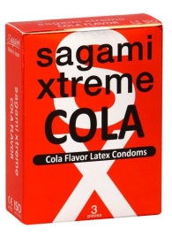 Ароматизированные презервативы Sagami Xtreme COLA - 3 шт. - Sagami - купить с доставкой в Дзержинске