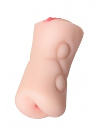 Телесный двусторонний мастурбатор Rich Fruit - вагина и анус - ToyFa - в Дзержинске купить с доставкой