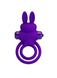 Фиолетовое эрекционное кольцо с вибростимуляцией клитора Vibrant Penis Ring III - Baile - в Дзержинске купить с доставкой