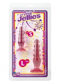 Набор из двух розовых анальных втулок Crystal Jellies Anal Trainer Kit - Doc Johnson