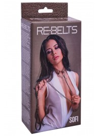 Коричневый поводок и чокер с кольцом Sofi - Rebelts - купить с доставкой в Дзержинске