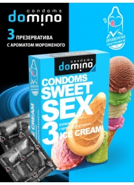 Презервативы для орального секса DOMINO Sweet Sex с ароматом мороженого - 3 шт. - Domino - купить с доставкой в Дзержинске