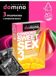 Презервативы для орального секса DOMINO Sweet Sex с ароматом манго - 3 шт. - Domino - купить с доставкой в Дзержинске