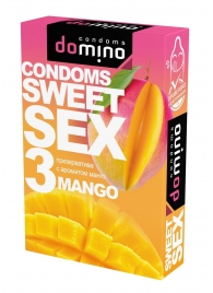 Презервативы для орального секса DOMINO Sweet Sex с ароматом манго - 3 шт. - Domino - купить с доставкой в Дзержинске