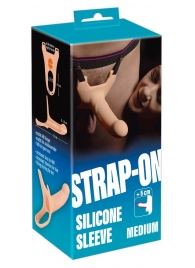 Силиконовый полый страпон на ремнях Silicone Strap-on - 16 см. - Orion - купить с доставкой в Дзержинске