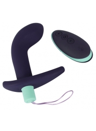 Темно-фиолетовый вибростимулятор простаты с пультом ДУ Remote Controlled Prostate Plug - Orion - в Дзержинске купить с доставкой