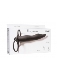 Черная вибронасадка для двойного проникновения Flirtini - 15,9 см. - Lola Games - купить с доставкой в Дзержинске