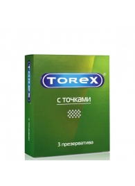 Текстурированные презервативы Torex  С точками  - 3 шт. - Torex - купить с доставкой в Дзержинске