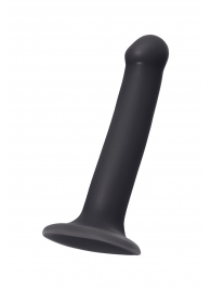 Черный фаллос на присоске Silicone Bendable Dildo M - 18 см. - Strap-on-me - купить с доставкой в Дзержинске