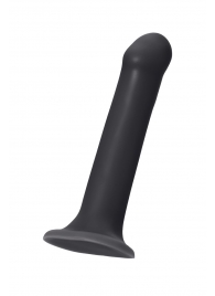 Черный фаллос на присоске Silicone Bendable Dildo L - 19 см. - Strap-on-me - купить с доставкой в Дзержинске