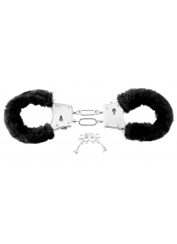 Меховые чёрные наручники Beginner s Furry Cuffs - Pipedream - купить с доставкой в Дзержинске