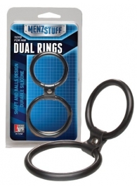 Чёрное двойное эрекционное кольцо Dual Rings Black - Dream Toys - в Дзержинске купить с доставкой