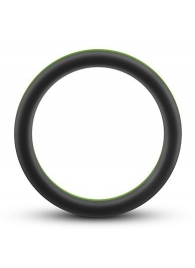 Черно-зеленое эрекционное кольцо Silicone Go Pro Cock Ring - Blush Novelties - в Дзержинске купить с доставкой