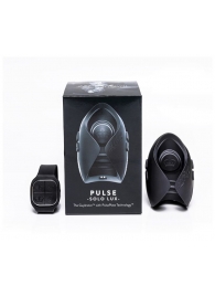 Темно-серый инновационный мужской осциллятор PULSE SOLO LUX с пультом ДУ - Hot Octopuss - в Дзержинске купить с доставкой