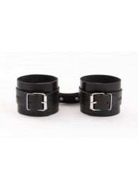 Черные кожаные наручники Ladys Arsenal - БДСМ Арсенал - купить с доставкой в Дзержинске