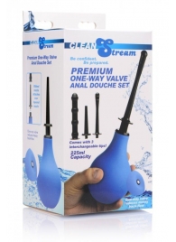 Анальный душ с 3 насадками Premium One-way Valve Anal Douche Set - XR Brands - купить с доставкой в Дзержинске