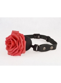 Черный кляп-шар с розой - Sitabella - купить с доставкой в Дзержинске