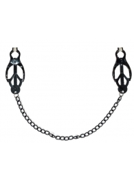 Зажимы на соски Darkside с цепочкой - Lola Games - купить с доставкой в Дзержинске