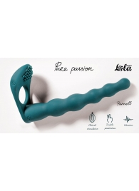 Зеленая вибронасадка для двойного проникновения Farnell - 17 см. - Lola Games - купить с доставкой в Дзержинске