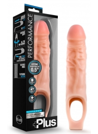 Телесный реалистичный фаллоудлинитель 9 Inch Silicone Cock Sheath Penis Extender - 22,86 см. - Blush Novelties - в Дзержинске купить с доставкой