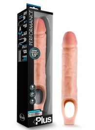 Телесный реалистичный фаллоудлинитель 10 Inch Silicone Cock Sheath Penis Extender - 25,4 см. - Blush Novelties - в Дзержинске купить с доставкой