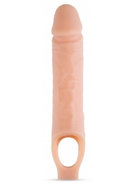 Телесный реалистичный фаллоудлинитель 10 Inch Silicone Cock Sheath Penis Extender - 25,4 см. - Blush Novelties - в Дзержинске купить с доставкой