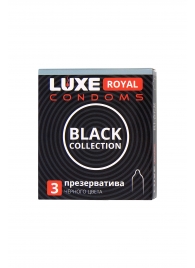 Черные презервативы LUXE Royal Black Collection - 3 шт. - Luxe - купить с доставкой в Дзержинске