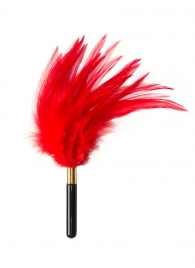 Красный перьевой тиклер Plume - 23 см. - Lola Lingerie - купить с доставкой в Дзержинске