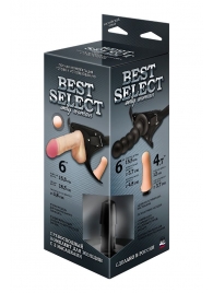 Черный пояс для женщин BEST SELECT с 3 насадками - LOVETOY (А-Полимер) - купить с доставкой в Дзержинске