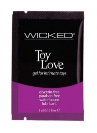 Лубрикант на водной основе для использования с игрушками WICKED Toy Love - 3 мл. - Wicked - купить с доставкой в Дзержинске