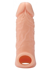 Телесная насадка EXTENDER WITH BALL STRAP 5.5 - 14 см. - Dream Toys - в Дзержинске купить с доставкой