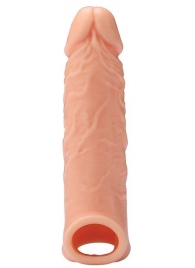 Телесная насадка EXTENDER WITH BALL STRAP 6.5 - 17 см. - Dream Toys - в Дзержинске купить с доставкой