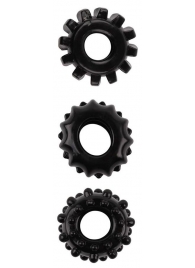 Набор из 3 черных эрекционных колец SET OF 3 COCKRINGS - Dream Toys - в Дзержинске купить с доставкой