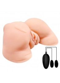 Телесная вибровагина Julie с 2 рабочими отверстиями - Baile - в Дзержинске купить с доставкой