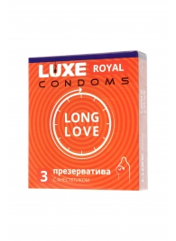 Презервативы с продлевающим эффектом LUXE Royal Long Love - 3 шт. - Luxe - купить с доставкой в Дзержинске