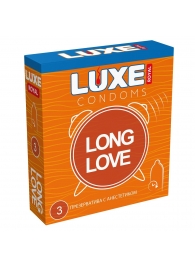 Презервативы с продлевающим эффектом LUXE Royal Long Love - 3 шт. - Luxe - купить с доставкой в Дзержинске