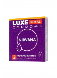 Презервативы с увеличенным количеством смазки LUXE Royal Nirvana - 3 шт. - Luxe - купить с доставкой в Дзержинске