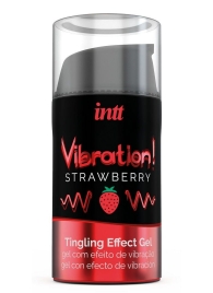 Жидкий интимный гель с эффектом вибрации Vibration! Strawberry - 15 мл. - INTT - купить с доставкой в Дзержинске