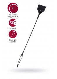 Черный гладкий стек с тонкой ручкой - 48 см. - ToyFa - купить с доставкой в Дзержинске