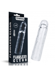 Прозрачная насадка-удлинитель Flawless Clear Penis Sleeve Add 2 - 19 см. - Lovetoy - в Дзержинске купить с доставкой