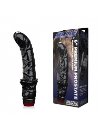 Черный вибромассажер простаты 6  Premium Prostate Massager - BlueLine - в Дзержинске купить с доставкой