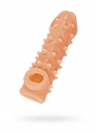 Телесная закрытая насадка с пупырышками Cock Sleeve Size S - 13,8 см. - KOKOS - в Дзержинске купить с доставкой