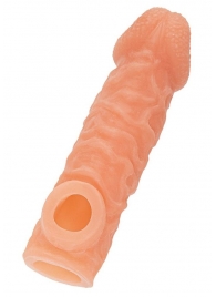 Телесная закрытая насадка с шершавой головкой Cock Sleeve Size S - 13,8 см. - KOKOS - в Дзержинске купить с доставкой