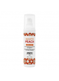 Разогревающее массажное масло Gourmet White Peach Organic с органическими ингредиентами - 50 мл. - Exsens - купить с доставкой в Дзержинске